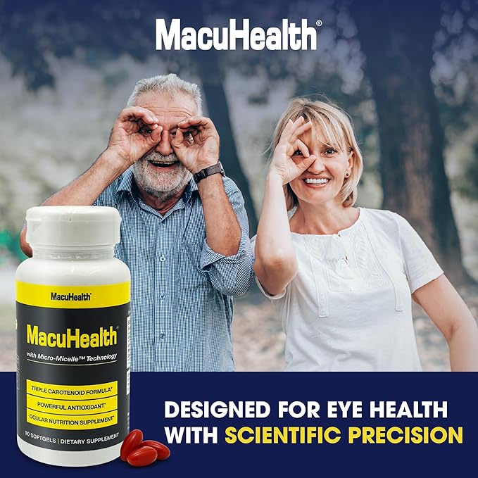 MacuHealth Triple Carotenoid Formula – Eye Health Vitamins for Adults | 90 Softgels