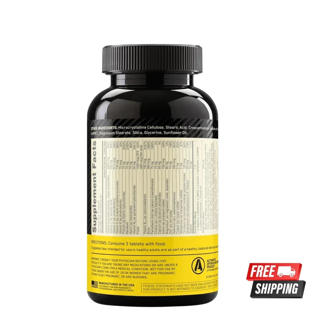 Optimum Nutrition Opti-Men Multivitamin 240 Tablets for Active Men New