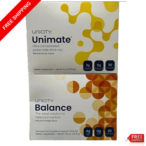 Unicity Unimate Lemon + Unicity Balance Natural Orange Combo Pack