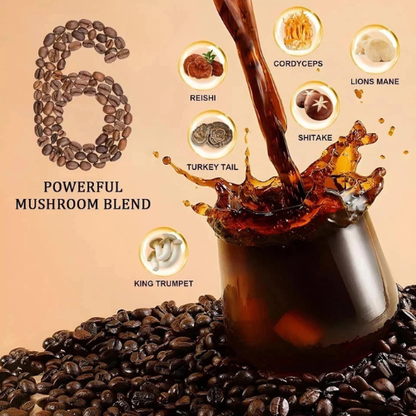 1Pack Organic Rýze Mushroom Coffee 30 Servings Instant Coffee