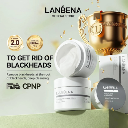 LANBENA 2.0 Blackhead Nose Plants Pore Strips(1.03 Oz), 60pcs Nose Strips for Bl