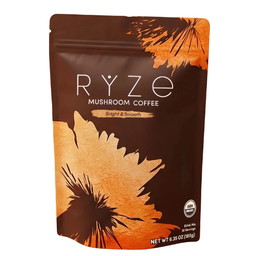 1Pack Organic Rýze Mushroom Coffee 30 Servings Instant Coffee
