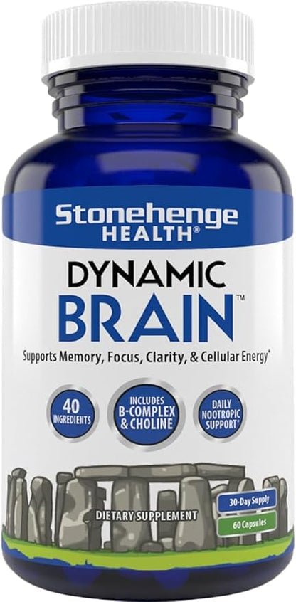 Stonehenge Health Dynamic Brain – Memory, Focus & Mental Clarity Supplement | 41 Nootropic Ingredients